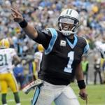 Quarterback Cam Newton has led the Panthers to an 8-0 record with his arm and his legs ? and some no-name receivers.