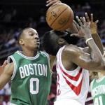Avery Bradley and the Celtics made life miserable for James Harden and the Rockets on Monday night in Houston.