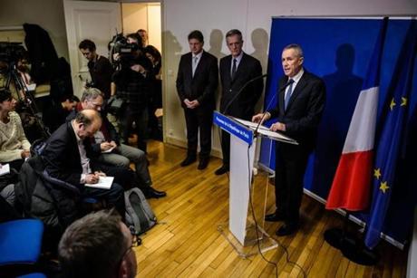 Paris prosecutor Francois Molins spoke at a press conference at the Paris Court House on Wednesday.
