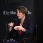 Attorney General Maura Healey took part in the Boston Globe?s Political Happy Hour series last month. 