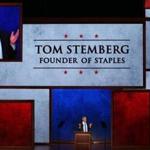 TAMPA, FL - AUGUST 30: Founder of Staples Tom Stemberg speaks during the final day of the Republican National Convention at the Tampa Bay Times Forum on August 30, 2012 in Tampa, Florida. Former Massachusetts Gov. Mitt Romney was nominated as the Republican presidential candidate during the RNC which will conclude today. (Photo by Mark Wilson/Getty Images)