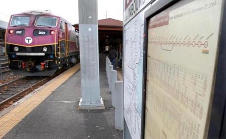 In Beverly, a train inbound to Boston pulled out of the station on Nov. 7.

