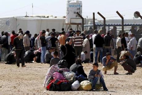 Syrian refugees waited to register their names at the Al Zaatari refugee camp in Jordan earlier this month. 
