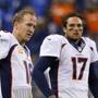 The Patriots will face Brock Osweiler, right, and not Peyton Manning on Sunday night.