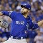 Toronto Blue Jays starting pitcher David Price throws against the Kansas City Royals during the first inning in Game 6 of baseball's American League Championship Series on Friday, Oct. 23, 2015, in Kansas City, Mo. (AP Photo/Charlie Riedel)