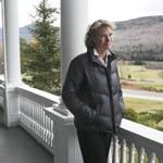 Cindy Berlack stood at the Mount Washington Hotel in Bretton Woods, N.H., this month.