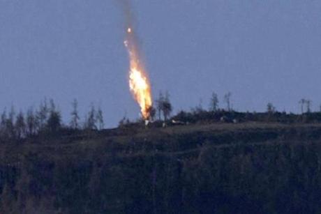 A Russian fighter jet was shot down on Tuesday over the Turkish-Syrian border.
