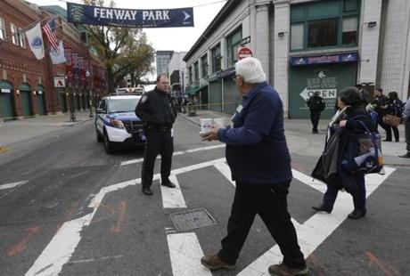 Bostion police re-directed early high school football fans following a shooting on Yawkey Way around 2 a.m. Thursday. 
