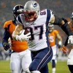 Rob Gronkowski scored a touchdown in the first quarter Sunday night.
