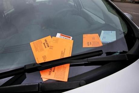 Some cars get hundreds of parking tickets in Boston at Copley Square.
