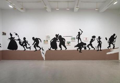 A 57-foot-long multipart wall piece by Kara Walker that Lee?s gift includes.

