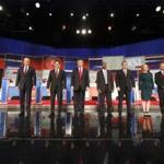 Candidates at the GOP debate in Milwaukee on Nov. 10.