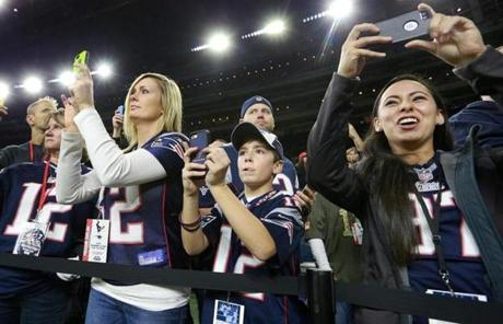 Patriots? fans made their presence known at Houston?s NRG Stadium.
