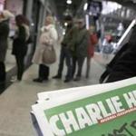 People lined up to buy the new issue of Charlie Hebdo newspaper following the Jan. 14 attacks. 