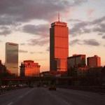 The warm glow of sunset's light covered Boston in 1999. 