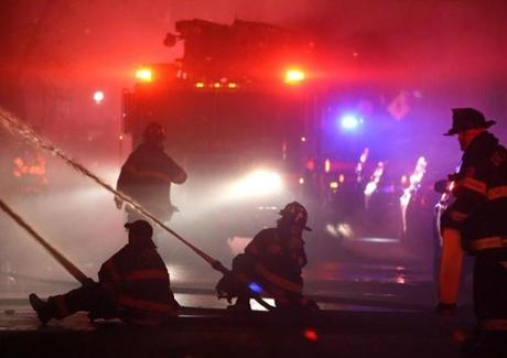 Firefighters battled a blaze in Everett following a standoff with a man there on Christmas Day.
