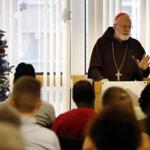 Cardinal Sean O'Malley led a prayer service at St. Francis House homeless shelter. 