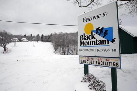 Black Mountain has been hurt by warm temperatures but hopes to open Friday or Saturday. As soon as the mercury falls, ?we are ready to fire on all cylinders and cover the mountain with the white stuff,? its website says. Cranmore Mountain (right) had eight of 56 trails open early this week.
