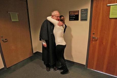 Judge Leonard Shapiro held his last hearing Thursday morning in Boston's immigration court.  
