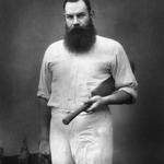W.G. Grace, the best cricket player of the Victorian age, in the late 1880s.