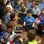 First graders in Maria Simon?s first grade class took part in a mindfulness meditation at Birch Meadow School in Reading.