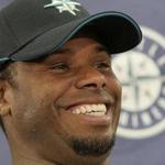 FILE - In this Feb. 21, 2009, file photo, Seattle Mariners outfielder Ken Griffey Jr. smiles while talking to the media during a news conference in Peoria, Ariz. Ken Griffey Jr. appears to be a certain first-ballot electee for the Hall of Fame when voting is announced Wednesday, Jan. 6, 2016. (AP Photo/Charlie Riedel, File)