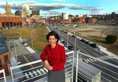 By 2018, Governor Gina Raimondo wants to create 6,000 to 10,000 new jobs that pay at least $50,000 a year. Over the last year or so, she has visited New York, California, Connecticut, and Massachusetts.
