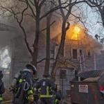 Boston firefighters worked to extinguish a four-alarm blaze at 130 Babson St. in Mattapan.