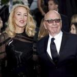 Jerry Hall (left) and Rupert Murdoch arrived at the 73rd Golden Globe Awards.