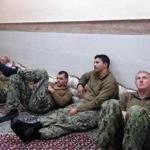 A photo released by the Iranian Revolutionary Guards on Wednesday purported to show the detained US sailors.