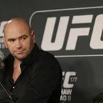 UFC President Dana White speaks at a news conference after the UFC 177 mixed martial arts event in Sacramento, Calif., Saturday, Aug. 30, 2014. (AP Photo/Jeff Chiu)