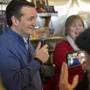 Republican presidential candidate Senator Ted Cruz spoke during a visit to Lindy's Diner in Keene, N.H. on Monday. 