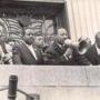 Martin Luther King Jr. addressed an audience in 1965 in Roxbury.