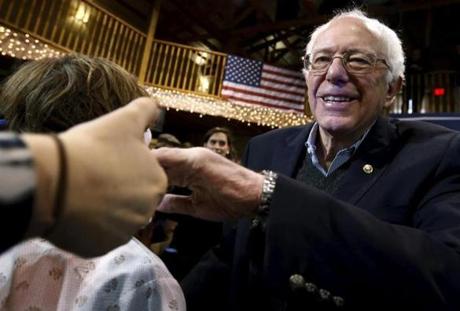 Bernie Sanders in Fort Dodge, Iowa, earlier this week. 
