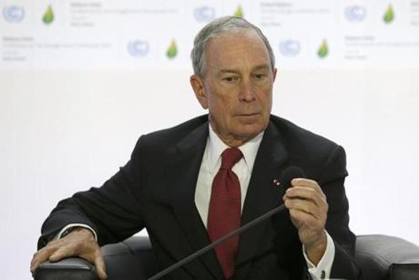 Former New York City Mayor Michael Bloomberg attends a meeting during the World Climate Change Conference 2015 (COP21) at Le Bourget, near Paris, France, December 4, 2015. REUTERS/Stephane Mahe 
