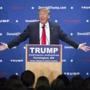 Donald Trump spoke in Farmington, N.H., on Monday. 