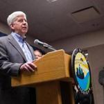 Michigan Gov. Rick Snyder spoke on the status of the Flint water crisis.