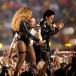 Beyonce, Chris Martin of Coldplay, and Bruno Mars performed during the Super Bowl 50 halftime show. 