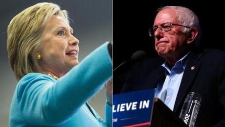 Hillarly Clinton and Bernie Sanders seemed to reverse roles as they made their final pitches to New Hampshire voters. 
