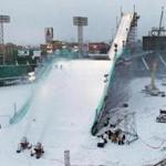 A ramp standing 140 feet high and measuring 430 feet long is the centerpiece of the two-day Big Air at Fenway event.