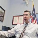 UNITED STATES - JANUARY 13: Rep. Duncan Hunter, R-Calif., is interviewed about his vaporizer pen in his Rayburn office, January 13, 2016. (Photo By Tom Williams/CQ Roll Call) (CQ Roll Call via AP Images)