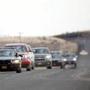 Authorities lead a caravan of the final four occupiers of the Malheur National Wildlife Refuge through the Narrows roadblock on Thunear Burns, Ore.
