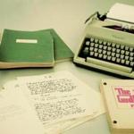 Mario Puzo?s 1965 Olympia typewriter with manuscripts and versions of both Godfather I and II screenplays.