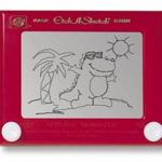 FILE - This undated photo provided by Ohio Art shows a classic Etch A Sketch which was introduced in 1960. The Ohio Art Co., based in Bryan, Ohio, says 86-year-old Andre Cassagnes, the inventor of the Etch A Sketch, died Jan. 16, 2013, in a Paris suburb. The cause wasn't disclosed Saturday, Feb. 2, 2013. (AP Photo/Ohio Art, File)
