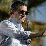 Republican presidential candidate Senator Ted Cruz spoke during a rally at Drafts Picks Sports Bar in Pahrump, Nevada. 