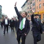 Boston Mayor Marty Walsh marched in the St. Patrick?s Day Parade in 2015.