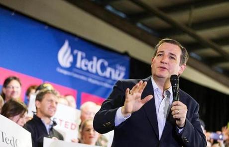 Sen. Ted Cruz spoke at a rally in Coeur D?Alene, Idaho.

