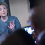 Democratic presidential candidate Hillary Clinton met with African American ministers at the Westin Book Cadillac hotel on Saturday in Detroit, Mich.