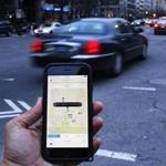 A rider used the Uber app to hail a car in Washington, D.C. 