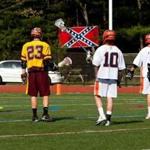 Walpole boys? lacrosse took on Weymouth in a 2010 match where the confederate flag could be seen. 